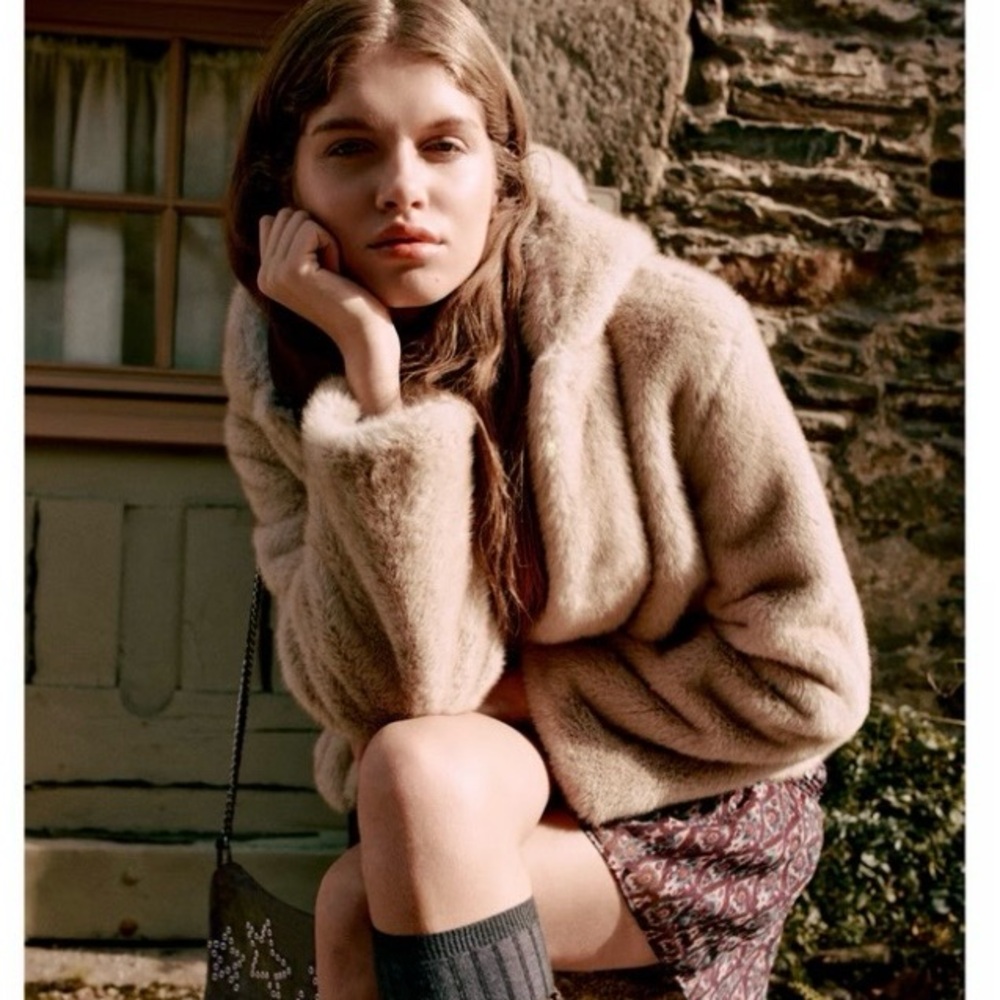 Chic Tan Women's Teddy Jacket